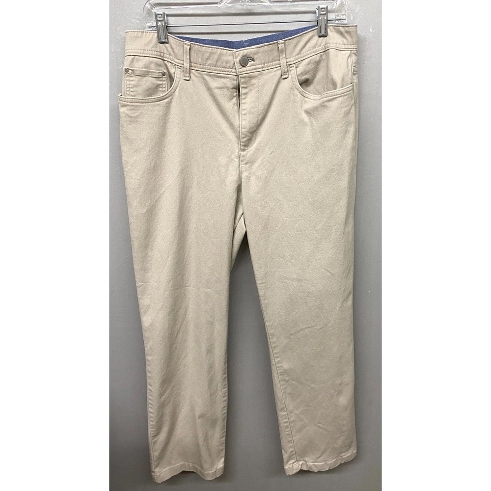 Calvin Klein Cropped Pants Mens 34x30 Beige Classic Contemporary Casual Wear
